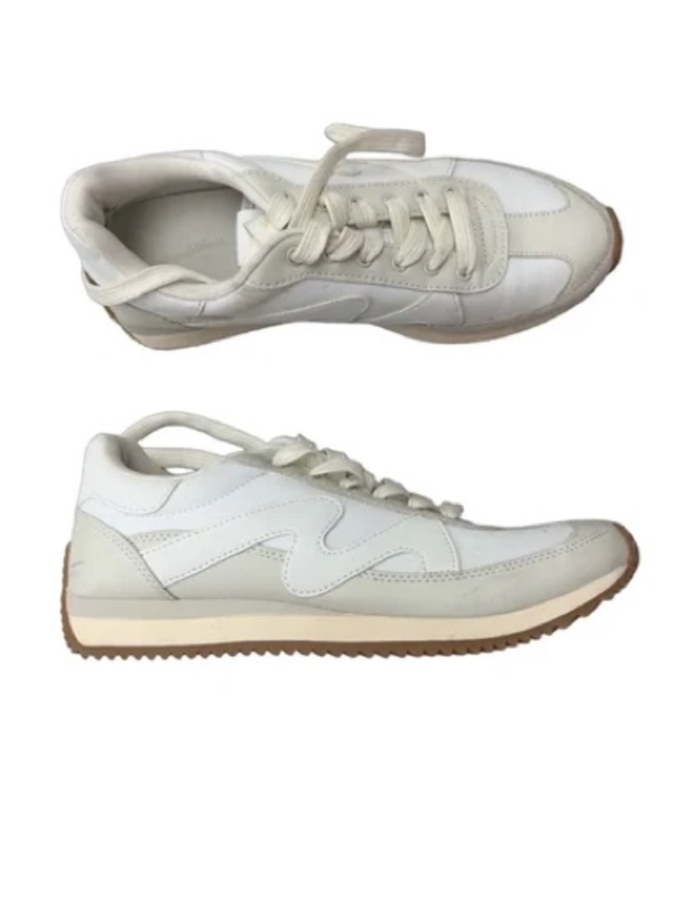 Universal Thread Women's White and Cream Retro Runner Sneakers